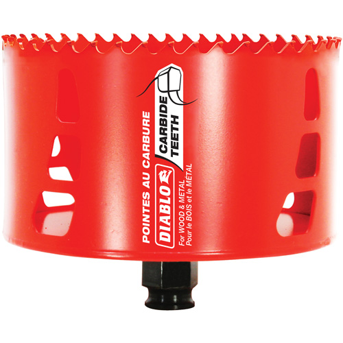 Scie cloche pour bois et m&eacute;tal, 4-1/2", Profondeur de la coupe 2-3/8", Carbure We Share Industrial Supply