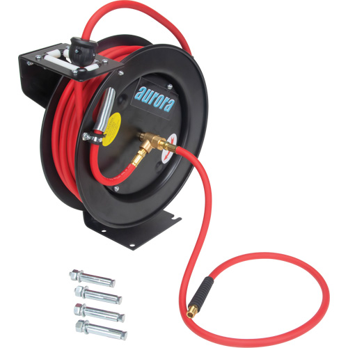 Hose Reel, Air/Water, 1/4" x 35', Single Hose, 300 psi We Share Industrial Supply
