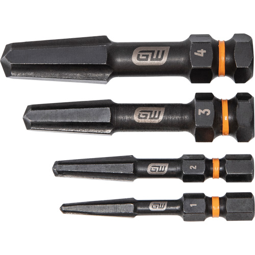 Bolt Biter Screw Extractor Set, High Speed Steel, 4 Pieces We Share Industrial Supply