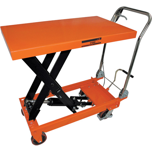 SLC-1100 Chariot avec table de levage hydraulique &agrave; ciseaux s&eacute;rie SLC, 39" lo x 21" la, Cap. 1100 lb We Share Industrial Supply