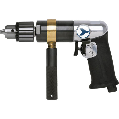 AD12VSRK Variable Speed Air Drill, 6 CFM, 1/4" NPT, 82 dBA, 1/2" Chuck, Keyed We Share Industrial Supply
