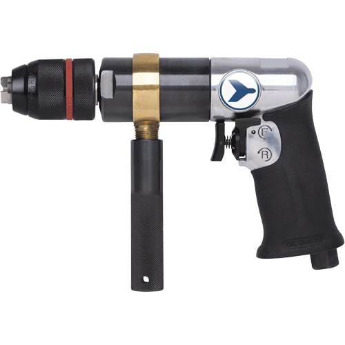 AD12VSR Variable Speed Air Drill, 6 CFM, 1/4" NPT, 1/2" Chuck, Keyless We Share Industrial Supply