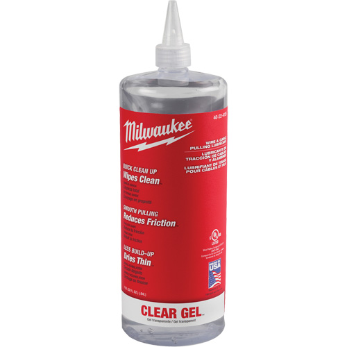 Gel lubrifiant transparent pour tirer les fils & c&acirc;bles, Bouteille pressable We Share Industrial Supply