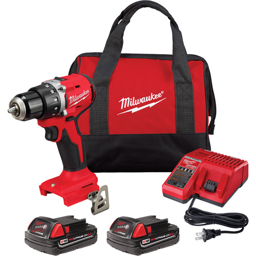 Ensemble perceuse/visseuse compacte sans balai M18, Lithium-ion, 18 V, Mandrin 1/2", Couple 550 lb-po We Share Industrial Supply