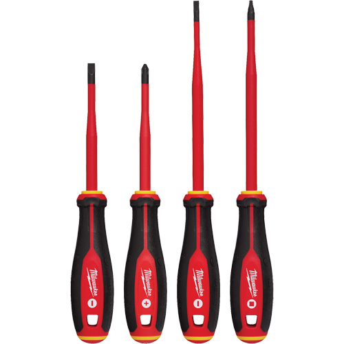 Insulated Slim Tip Screwdriver Set, 4 Pcs., Magnetic We Share Industrial Supply