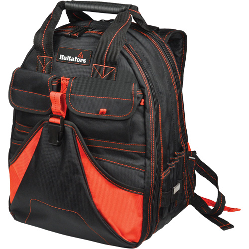 Deluxe Tool Backpack, Black/Red, Ballistic/Polyester We Share Industrial Supply