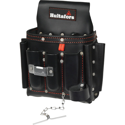 Pochette pour outils d'&eacute;lectricien, Cuir, 8 pochettes, Noir We Share Industrial Supply