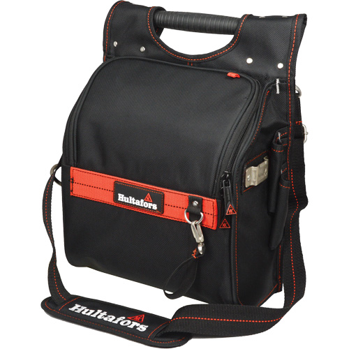 Pochette porte-outils pour &eacute;lectricien professionnel &agrave; fermeture &agrave; glissi&egrave;re, Polyester balistique, 19 pochettes, Noir/Rouge We Share Industrial Supply
