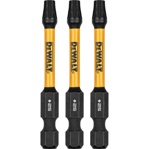 3-Piece FLEXTORQ&reg; Impact Screwdriving Bits, Torx, T-25, 1/4" Drive We Share Industrial Supply