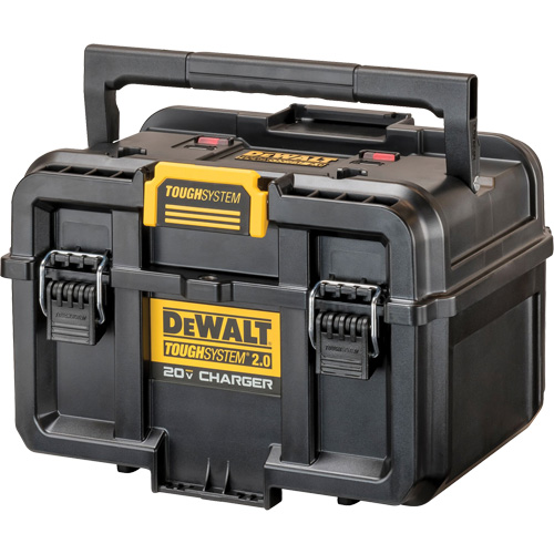 ToughSystem&reg; 2.0 20V Dual Port Charger, 14" x 15" x 9", Black/Yellow We Share Industrial Supply