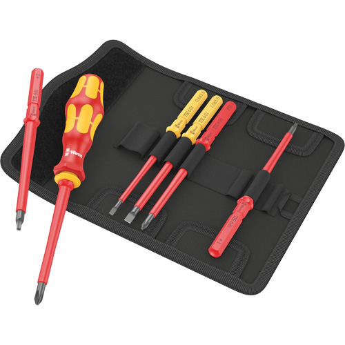 Kraftform Kompakt VDE 7 Imperial Bit-Holding Screwdriver & Blades, 1000 V, 6 Pcs We Share Industrial Supply