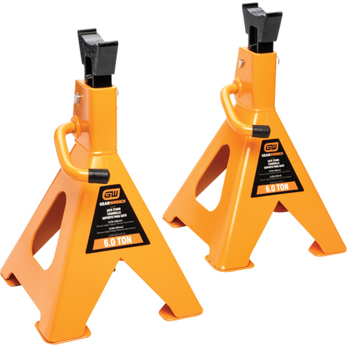 Ratcheting Jack Stand, Locking Pin, 6 tons Capacity, 15-3/4" - 24-1/2" H We Share Industrial Supply