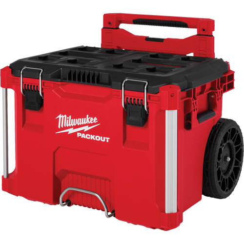 PACKOUT Rolling Tool Box, 18" x 22" x 19-1/2", Black/Red We Share Industrial Supply