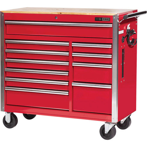 PRC4211 Armoire roulante de s&eacute;rie Pro, 11 tiroirs, 42" la x 18" p x Rouge We Share Industrial Supply