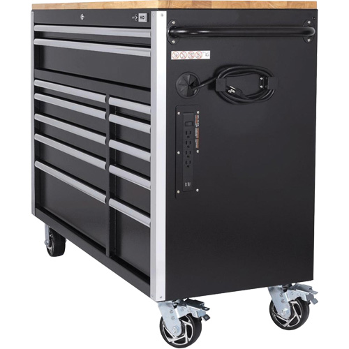 HDRC5212 HD Series Roller Cabinet, 12 Drawers, 51-1/4" W x 21" D x 40-3/10" H, Black We Share Industrial Supply