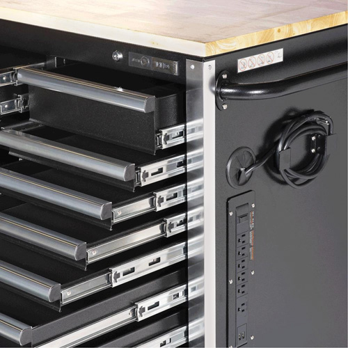 HDRC7220 HD Series Roller Cabinet, 20 Drawers, 72" W x 24" D x 42-3/10" H, Black We Share Industrial Supply