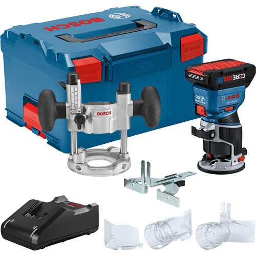 Ensemble de toupie &agrave; paume sans balai Colt avec bloc-pile CORE18V 4 Ah & base de plongeur We Share Industrial Supply