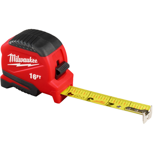 Compact Tape Measure, 1" x 16' We Share Industrial Supply