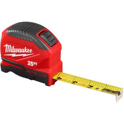 Auto-Lock Tape Measure, 1" x 25' We Share Industrial Supply