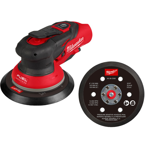 M12 FUEL 6" Random Orbital Sander, 6" Sand Paper, 12 V We Share Industrial Supply