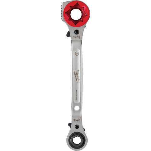 Cl&eacute; &agrave; cliquet 5 en 1 pour monteur de ligne avec face de frappe frais&eacute;e, Prise de 3/4"/1"/1-1/8", Poign&eacute;e Ergonomique We Share Industrial Supply