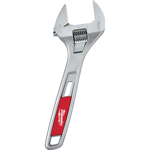 Wide Jaw Adjustable Wrench, 8" L, Chrome We Share Industrial Supply