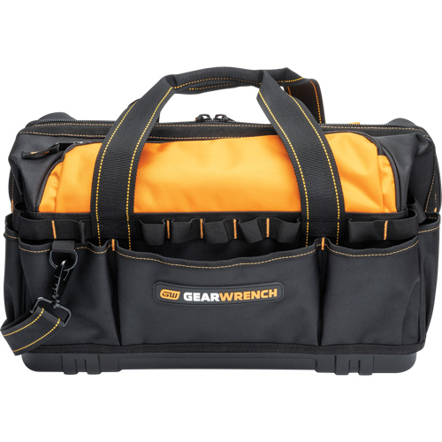 Sac &agrave; outils de 20" pour les professionnels, Nylon, 33 pochettes, Noir/Orange We Share Industrial Supply