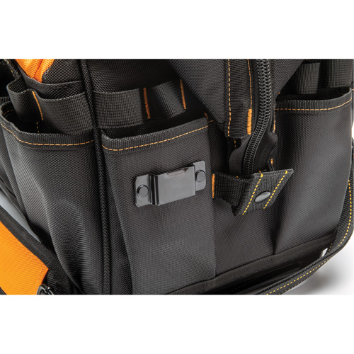 Sac &agrave; outils de 20" pour les professionnels, Nylon, 33 pochettes, Noir/Orange We Share Industrial Supply