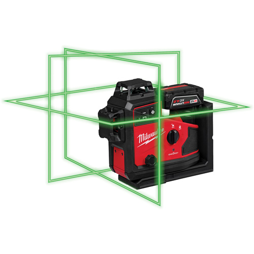 Laser vert &agrave; 3 plans sur 360° M12 avec r&eacute;cepteur et alignement automatique We Share Industrial Supply