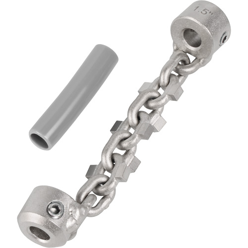 Chaîne de nettoyage de tuyaux de 1-1/4" - 1-1/2" pour c&acirc;ble de serpent &agrave; chaîne de 1/4" We Share Industrial Supply