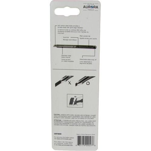 9mm Standard-Duty Knife, Stainless Steel, Plastic Handle We Share Industrial Supply