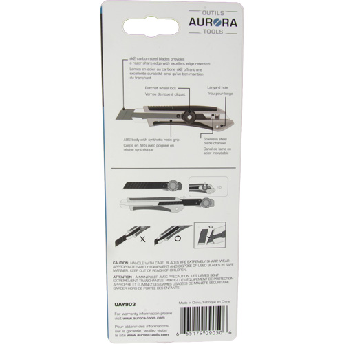 18mm Professional Knife, Stainless Steel, Heavy-Duty, Rubber Handle We Share Industrial Supply