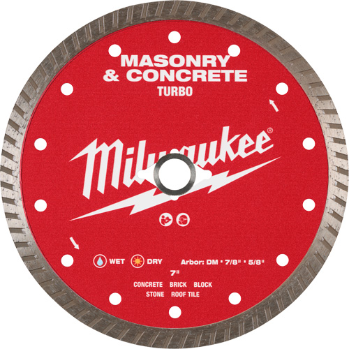 Lame turbo en diamant dentel&eacute;e pour maçonnerie et b&eacute;ton We Share Industrial Supply