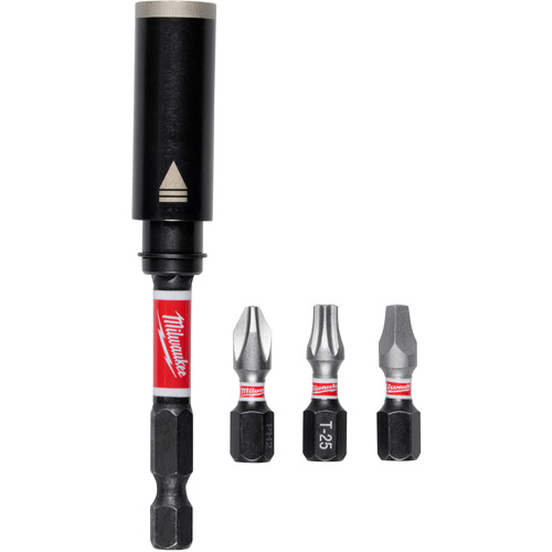 Porte-embout de vis r&eacute;sistant aux chocs de 3" avec jeu dembouts SHOCKWAVE  We Share Industrial Supply
