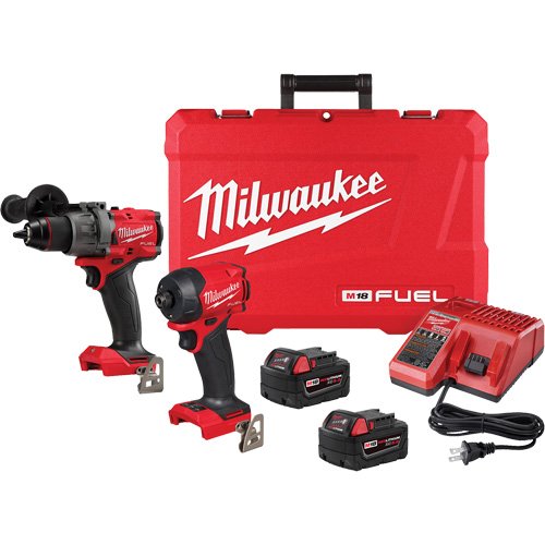 Ensemble &agrave; deux outils perceuse-visseuse &agrave; percussion &agrave; prise 1/2" M18 FUEL et visseuse hydraulique &agrave; prise hexagonale &agrave; prise 1/4" SURGE, Lithium-ion, 18 V We Share Industrial Supply