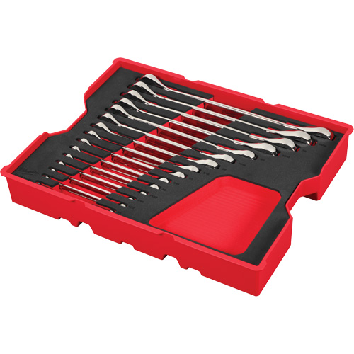 SAE Wrench Set with Tray for PACKOUT Drawers, Ratcheting Combination, 15 Pieces, Imperial We Share Industrial Supply
