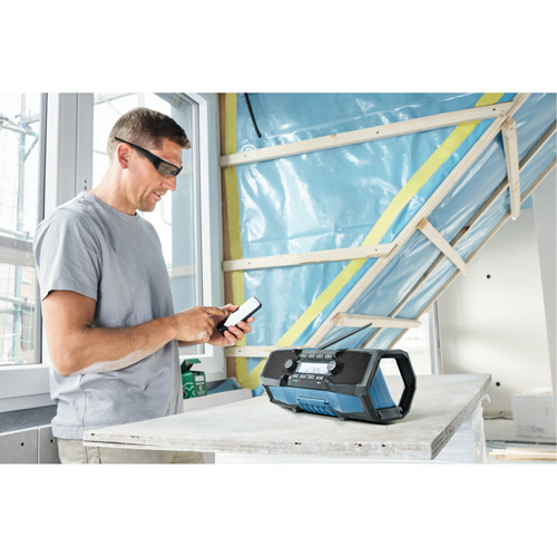 Radio de chantier compacte avec Bluetooth 5.0, Lithium-ion, 18 V We Share Industrial Supply