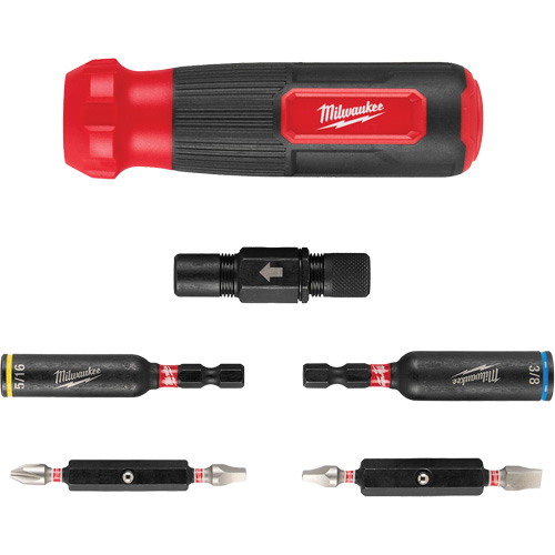 Tournevis multi-usage 8-en-1 avec embouts et tourne-&eacute;crous &agrave; chocs SHOCKWAVE, 8-1/3" lo, Prise Coussin&eacute;e We Share Industrial Supply