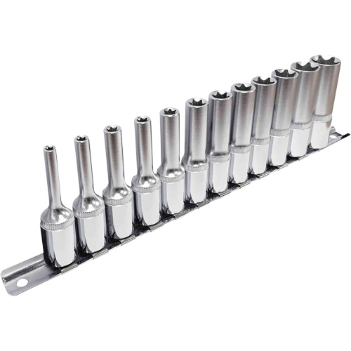 Jeu de douilles externes Torx, 12 Mcx, Prise de 3/8", Profond We Share Industrial Supply