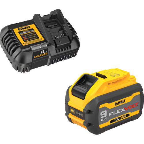 Ensemble de bloc-pile et chargeur MAX FLEXVOLT, Lithium-ion, 20 V/60 V, 9 Ah We Share Industrial Supply