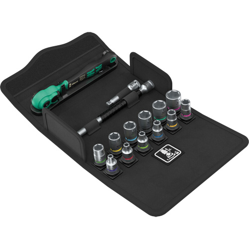 Jeu de cl&eacute; &agrave; cliquet SA 13 Zyklop Comfort avec levier dinversion, 15 Mcx, Prise de 1/4" We Share Industrial Supply