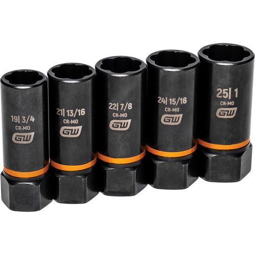 Jeu de douilles d'extraction Bolt Biter, 5 Mcx, Chocs, Prise de 1/2", Profond We Share Industrial Supply