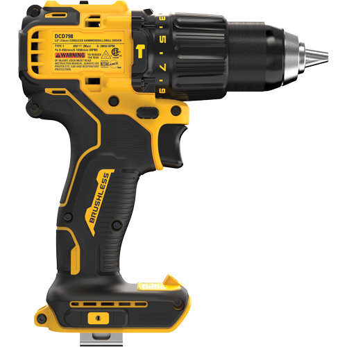 Brushless Cordless Hammer Drill (Tool Only), 1/2" Chuck, 20 V We Share Industrial Supply
