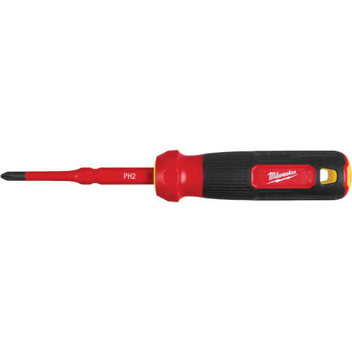 2-in-1 1000V Insulated Flip Shank Multi-Bit Screwdriver, 8-4/5" L, Cushion Grip Handle We Share Industrial Supply