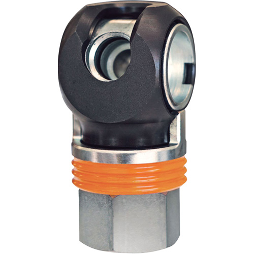 Raccord industriel rapide TOPQUIK SC, Acier nickel&eacute;, 1/2", NPT femelle, 359 PSI We Share Industrial Supply