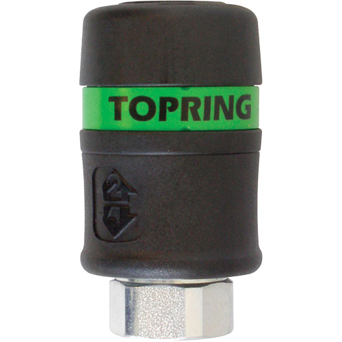 Raccord rapide TOPQUIK Ultraflo 7,8 mm, Composite en polyester, 3/8", NPT femelle, 174 PSI We Share Industrial Supply