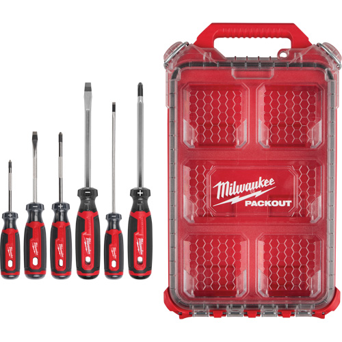 Ensemble de tournevis &agrave; prise coussin&eacute;e avec organisateur compact &agrave; profil bas PACKOUT, 6 m We Share Industrial Supply