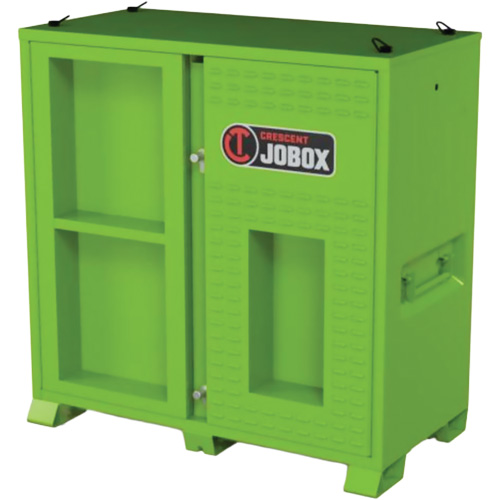 Armoire ventil&eacute;e pour le rangement d'&eacute;PI sur place, Acier, Vert lime haute visibilit&eacute; We Share Industrial Supply