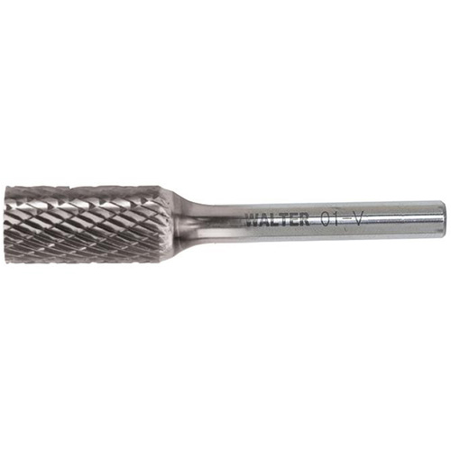 Double Cut Cylindrical Carbide Burr, 1/4" Dia., 1/4" Shank, 5/8" Depth of Cut We Share Industrial Supply