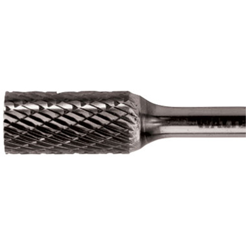 Double Cut Cylindrical Carbide Burr, 3/8" Dia., 1/4" Shank, 3/4" Depth of Cut We Share Industrial Supply